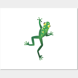 Frog - Sticky Green Frog Posters and Art